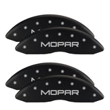 MGP 4 Caliper Covers Engraved Front & Rear Red Powder Coat Finish Silver Charac 100 Anniversary Logo - 14005SBANRD