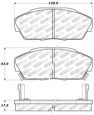 StopTech Performance 90-93 Acura Integra / 90-93 Honda Civic Sedan / 90-91 Prelude Front Brake Pads - 309.04090