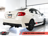 AWE Tuning Subaru WRX/STI VA/GV Sedan Track Edition Exhaust - Diamond Black Tips (102mm) - 3020-43066