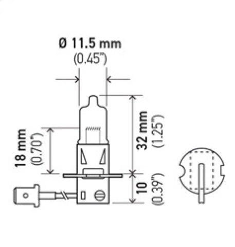 Hella Bulb H3 12V 55W Pk22S T325 +50 - H3P50