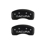 MGP 4 Caliper Covers Engraved Front & Rear Acura Red finish silver ch - 39007SACURD