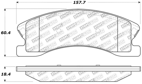 StopTech Sport Brake Pads w/Shims and Hardware - Front - 309.09450