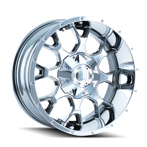 Mayhem 8015 Warrior 20x9 / 6x120 BP / 0mm Offset / 78.1mm Hub Chrome Wheel - 8015-2994C