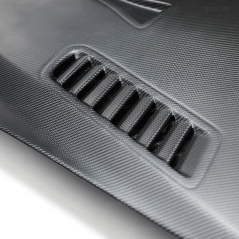 Seibon 09-15 Nissan Skyline R35 GT-R ES Style Dry Carbon Fiber Hood - HD0910NSGTR-ES-DRY