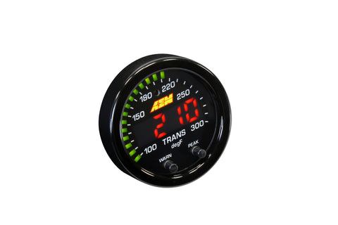 AEM X-Series Temperature 100-300F Gauge Kit (ONLY Black Bezel and Water Temp. Faceplate) - 30-0302