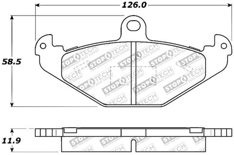 StopTech Performance 05-06 Lotus Exige Rear Brake Pads - 309.04911