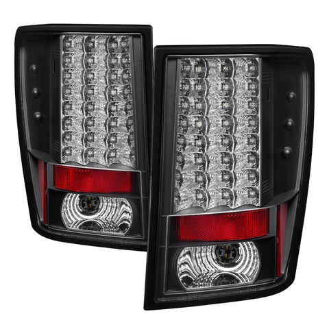 Spyder Jeep Grand Cherokee 07-10 LED Tail Lights Black ALT-YD-JGC07-LED-BK - 5070197