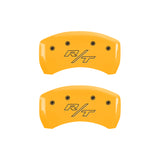 MGP 4 Caliper Covers Engraved Front Charger Engraved Rear RT Yellow finish black ch - 12181SCHRYL