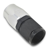 Russell Performance -8 AN Black/Silver Straight Full Flow Hose End - 610033