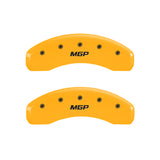 MGP 4 Caliper Covers Engraved Front & Rear MGP Yellow finish black ch - 35004SMGPYL