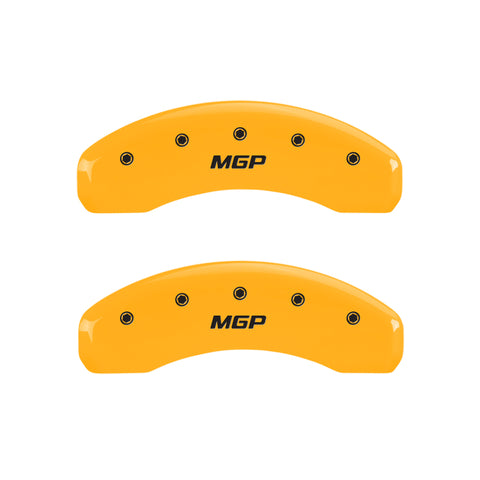 MGP 4 Caliper Covers Engraved Front & Rear MGP Yellow finish black ch - 35004SMGPYL