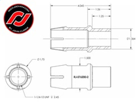 RockJock RockNut Kit Nut and Bung 1 1/4in LH Thread - RJ-576200-102