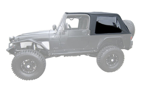 Rampage 2004-2006 Jeep Wrangler(TJ) LJ Unlimited Frameless Soft Top Kit - Black Diamond - 109635