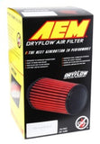 AEM DryFlow Air Filter Kit 4in x 7in DRYFLOW W/O Hole - 21-2058DK