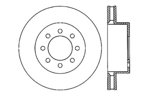 StopTech Slotted & Drilled Sport Brake Rotor - 127.65112R