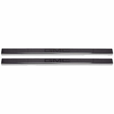 Putco 2020 GMC Sierra LD/HD Dbl/Regular Cab w/ GMC Etching (2pcs) Black Platinum Door Sills - 95181BPGM-2