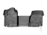 WeatherTech 2014+ Chevrolet Silverado 1500/2500/3500 Double/Crew Cab Vinyl Front FloorLiner - Black - 449671V