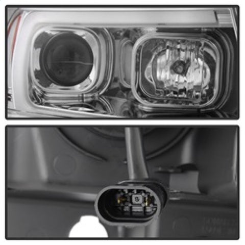 Spyder 99-04 Jeep Grand Cherokee Projector Headlights - Light Bar DRL LED - Chrome - 5085214