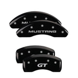 MGP Front set 2 Caliper Covers Engraved Front Oval logo/Ford Black finish silver ch - 10226FFRDBK