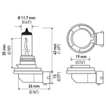 Hella H11 12V 55W Xenon White XB Bulb (Pair) - H71071262