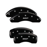 MGP 4 Caliper Covers Engraved Front & Rear MGP Black finish silver ch - 46002SMGPBK