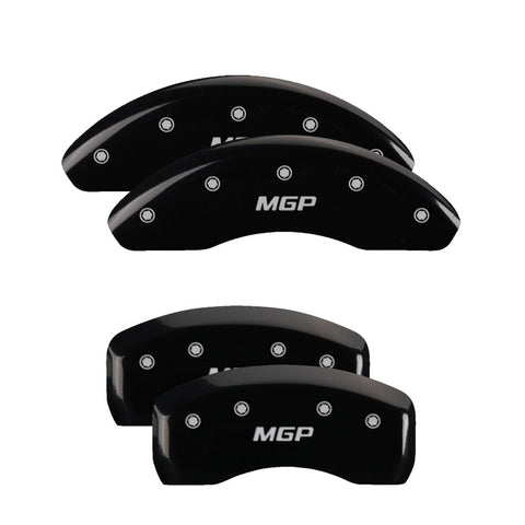 MGP 4 Caliper Covers Engraved Front & Rear MGP Black finish silver ch - 35021SMGPBK