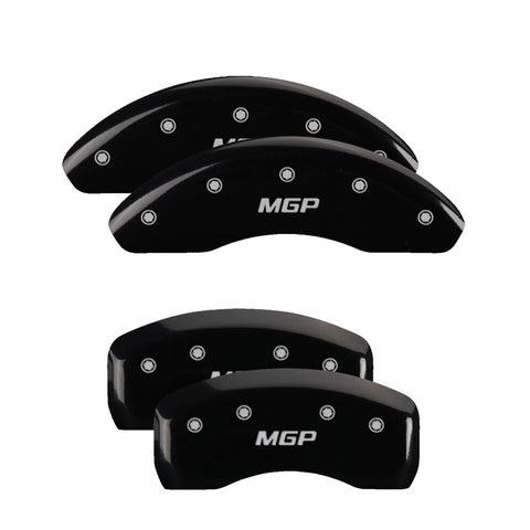 MGP 4 Caliper Covers Engraved Front Honda Engraved Rear H Logo Black finish silver ch - 20139SHOHBK