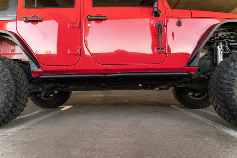 DV8 Offroad 07-18 Jeep Wrangler JK (4 Door Only) OE Plus Side Steps - SRJK-08