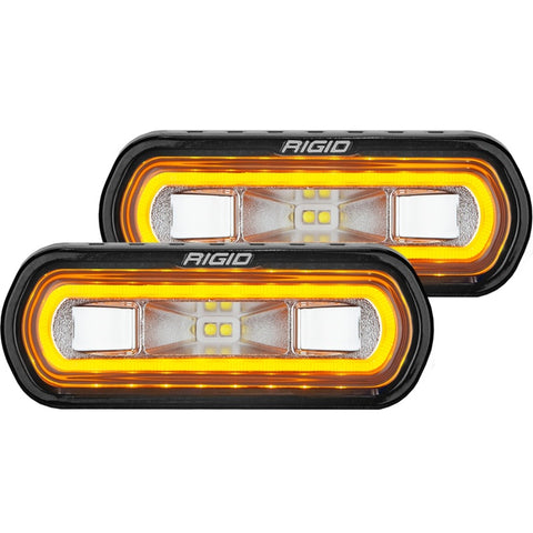 Rigid Industries SR-L Series Surface Mount LED Spreader Pair w/ Amber Halo - Universal - 53123