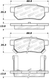 StopTech Sport Brake Pads w/Shims & Hardware - Rear - 309.03741