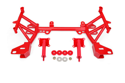 BMR 93-02 4th Gen F-Body K-member Low Mount Turbo LS1 Motor Mounts Standard Rack Mounts - Red - KM344R