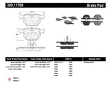 StopTech Performance 06 BMW 330 Series (Exc E90) / 07-09 335 Series Rear Brake Pads - 309.11700