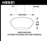 Hawk 06-14 Mazda MX-5 DTC-60 Race Front Brake Pads - HB691G.644