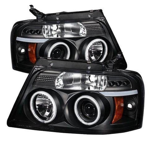 Spyder Ford F150 04-08 Projector Headlights Version 2 CCFL Halo LED Blk PRO-YD-FF15004-CCFL-G2-BK - 5030085