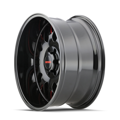 Mayhem 8110 Tripwire 20x9 / 8x170 BP / 18mm Offset / 130.8mm Hub Black w/ Prism Red Wheel - 8110-2970BTR18