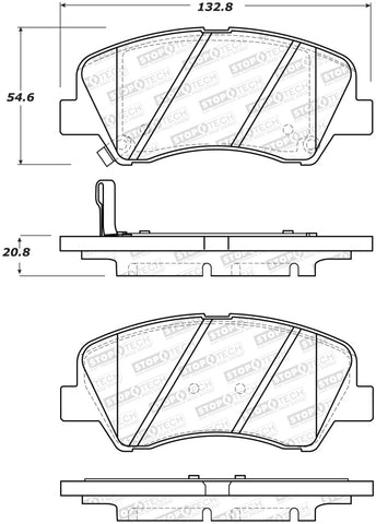 StopTech Street Brake Pads - Rear - 308.15930