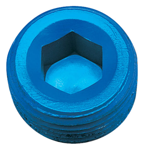 Russell Performance 3/4in Allen Socket Pipe Plug (Blue) - 662070