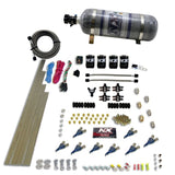 Nitrous Express 8 Cyl Piranha Direct Port 4 Solenoids Nitrous Kit (200-500HP EFI Jets) w/12lb Bottle - 80001EFI-12