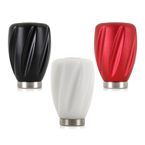 Mishimoto Steel Core Twist Shift Knob White Delrin - MMSK-TWST-WH