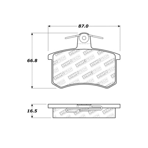 StopTech Street Touring 96-2/97 Audi A4 / 96-01 A4 Quattro / 95-98 A6 Rear Brake Pads - 308.02280