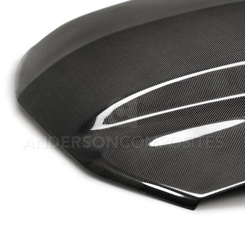 Anderson Composites 10-12 Ford Mustang Type-CJ 3in Carbon Fiber Cowl Hood - AC-HD10FDMU-CJ