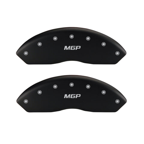 MGP 4 Caliper Covers Engraved Front & Rear Tiffany Snake Black finish silver ch - 10197SSNKBK