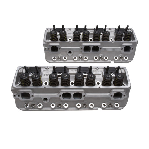 Edelbrock 1Pr Cyl Head E-210 SBC 64cc Perf RPM (Complete Pair) - 5085