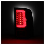 Spyder 07-13 GMC Sierra 1500 V2 Light Bar LED Tail Lights - Red Clear (ALT-YD-GS07V2-LBLED-RC) - 5084767