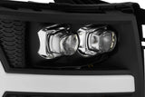 AlphaRex 07-13 Chevy 1500HD(NewBody) NOVA LED Proj Headlight Plank Sty Glos Blk w/Activ Lite/Seq Sig - 880208