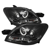 Spyder Toyota Yaris 07-11 4Dr Projector Headlights LED Halo DRL Blk PRO-YD-TYA074D-DRL-BK - 5038944