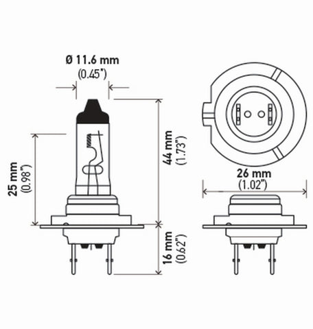 Hella Bulb H7 12V 55W Px26D T4625 Sb - H7SB