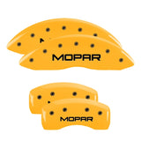 MGP 4 Caliper Covers Engraved Front & Rear C5/Corvette Yellow finish black ch - 13007SCV5YL