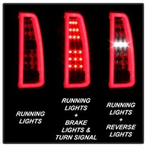 Spyder Chevy Tahoe / Suburban 15-17 LED Tail Lights - Red Clear (ALT-YD-CTA15-LED-RC) - 5085085