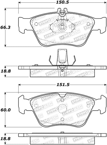 StopTech Street Brake Pads - 308.07100